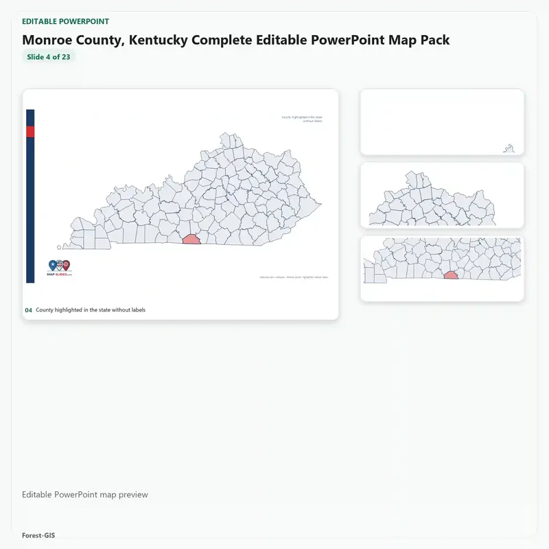 Monroe County, Kentucky Editable Map Pack - Image 4