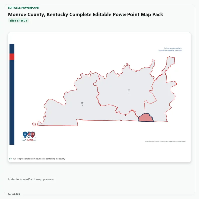 Monroe County, Kentucky Editable Map Pack - Image 5
