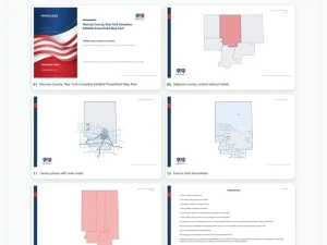 Monroe County, New York Editable Map Pack