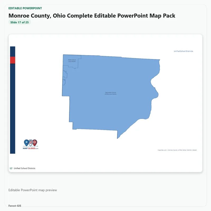 Monroe County, Ohio Editable Map Pack - Image 5