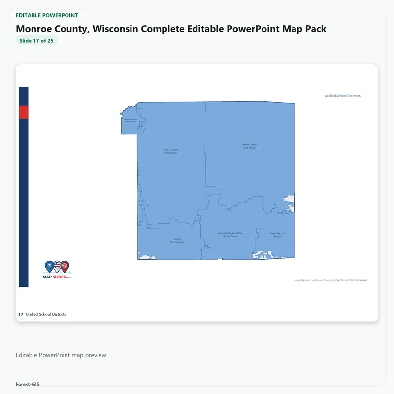 Monroe County, Wisconsin Editable Map Pack - Image 5