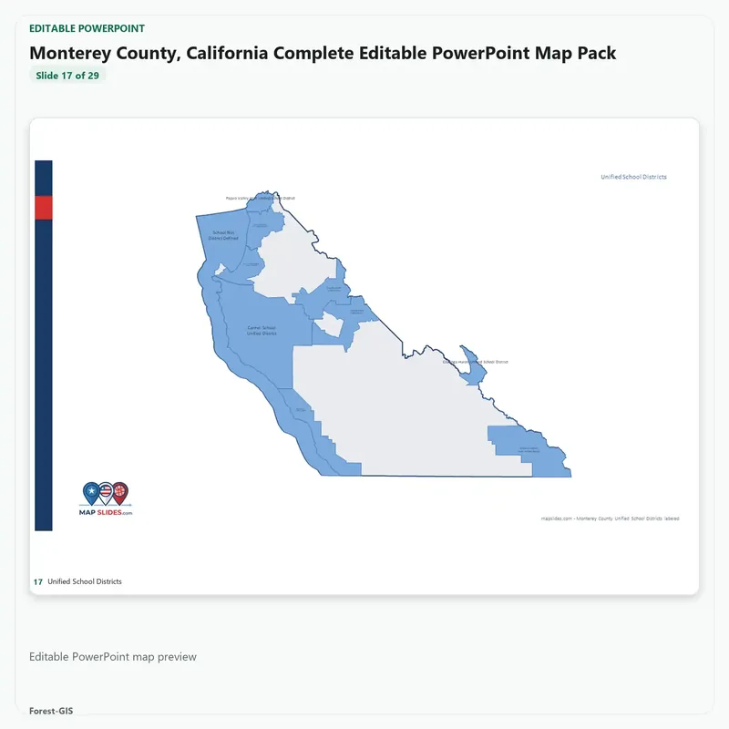 Monterey County, California Editable Map Pack - Image 5