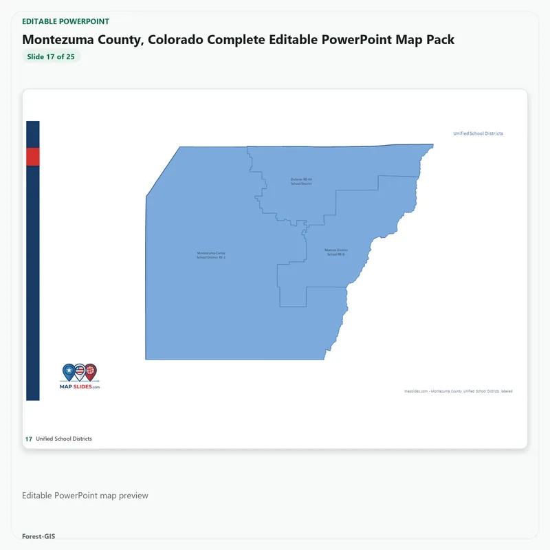 Montezuma County, Colorado Editable Map Pack - Image 5