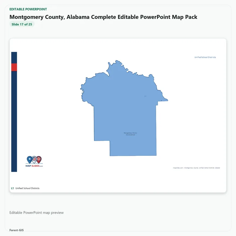 Montgomery County, Alabama Editable Map Pack - Image 5