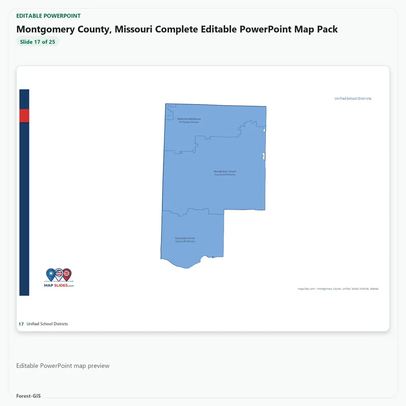 Montgomery County, Missouri Editable Map Pack - Image 5