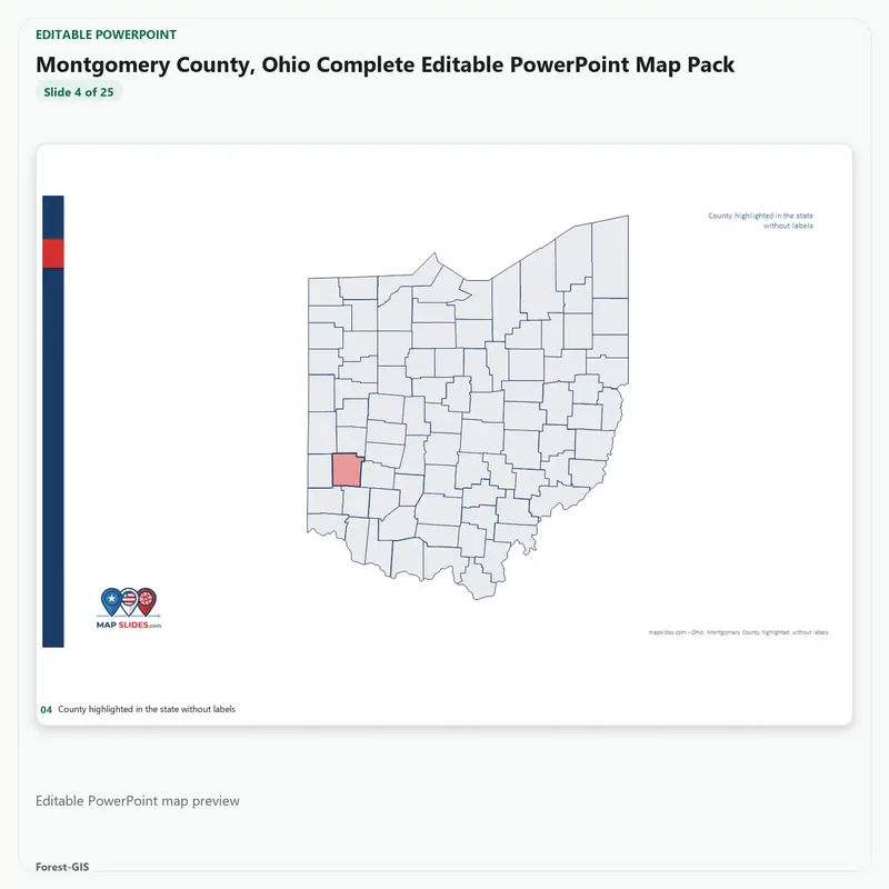 Montgomery County, Ohio Editable Map Pack - Image 4