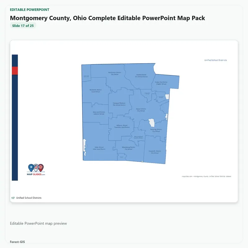 Montgomery County, Ohio Editable Map Pack - Image 5