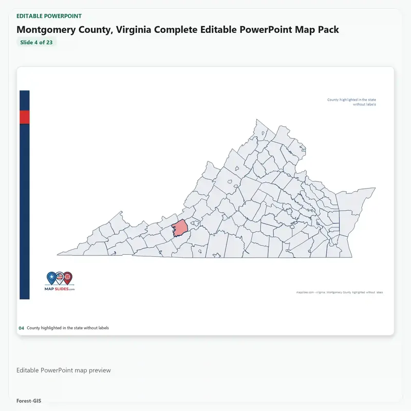 Montgomery County, Virginia Editable Map Pack - Image 4