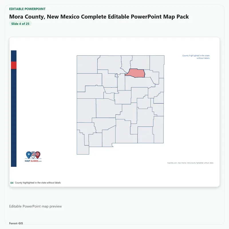 Mora County, New Mexico Editable Map Pack - Image 4