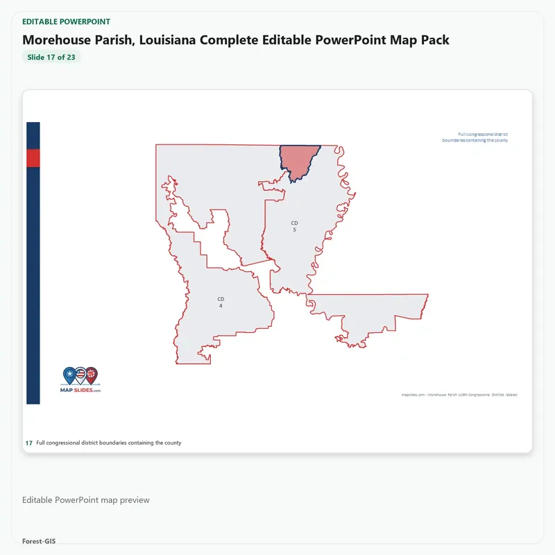 Morehouse Parish, Louisiana Editable Map Pack - Image 5