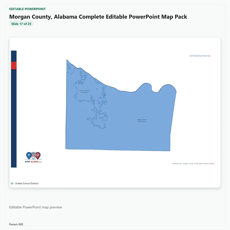 Morgan County, Alabama Editable Map Pack - Image 5