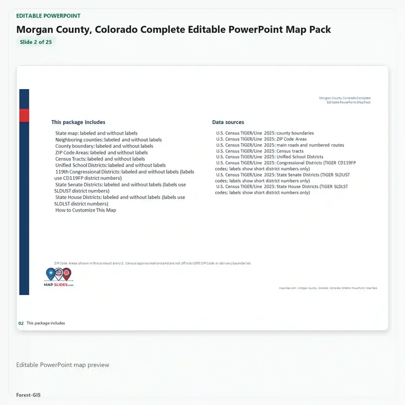 Morgan County, Colorado Editable Map Pack - Image 3