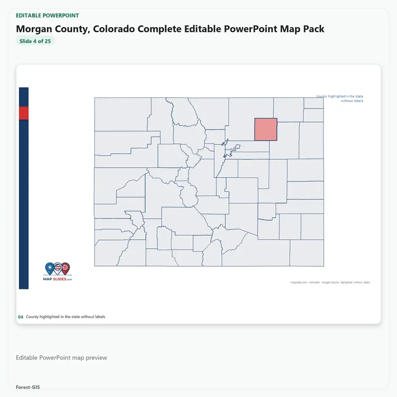 Morgan County, Colorado Editable Map Pack - Image 4