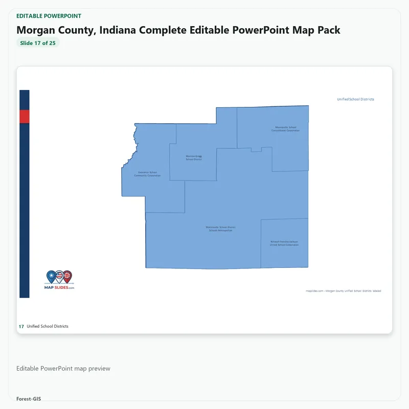 Morgan County, Indiana Editable Map Pack - Image 5