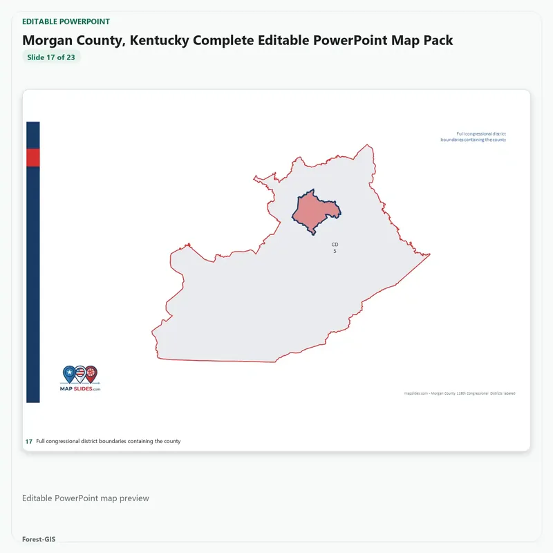Morgan County, Kentucky Editable Map Pack - Image 5