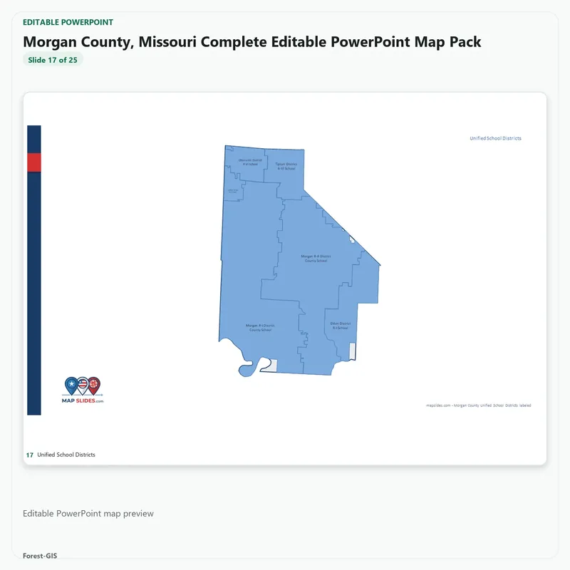 Morgan County, Missouri Editable Map Pack - Image 5