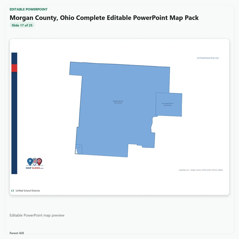 Morgan County, Ohio Editable Map Pack - Image 5