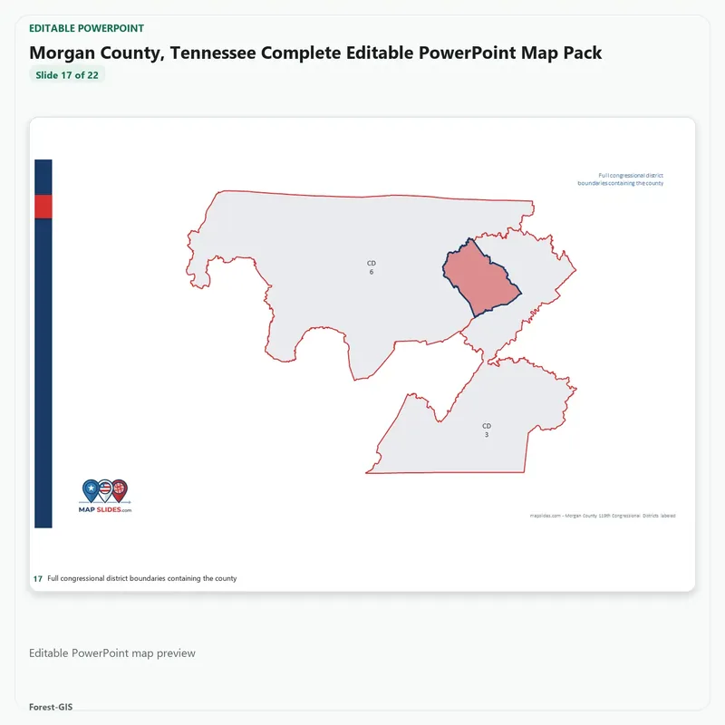 Morgan County, Tennessee Editable Map Pack - Image 5