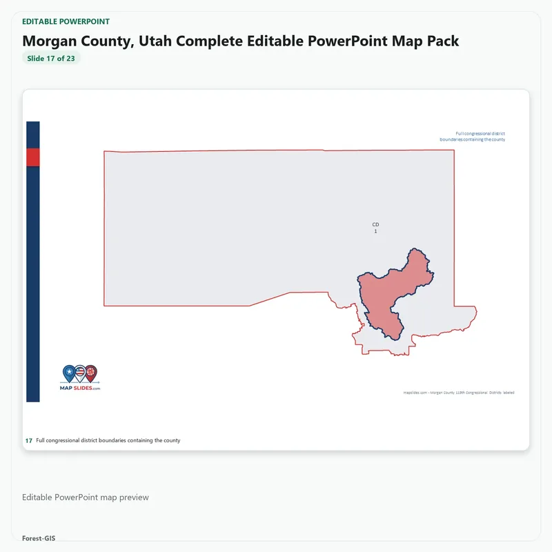 Morgan County, Utah Editable Map Pack - Image 5