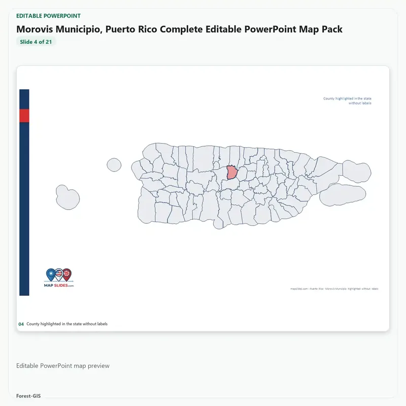 Morovis Municipio, Puerto Rico Editable Map Pack - Image 4