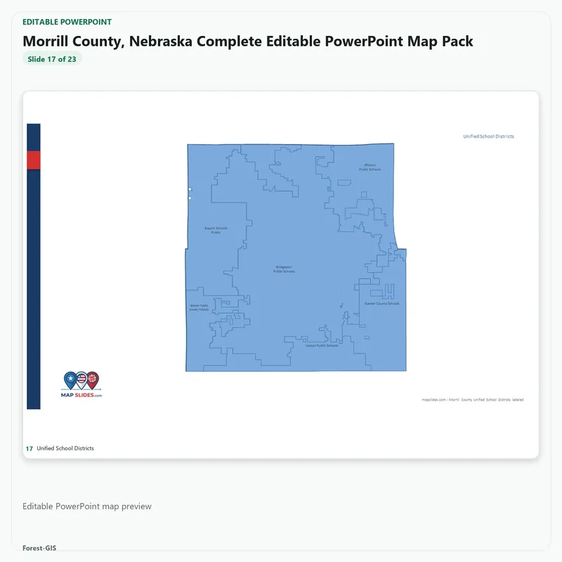 Morrill County, Nebraska Editable Map Pack - Image 5