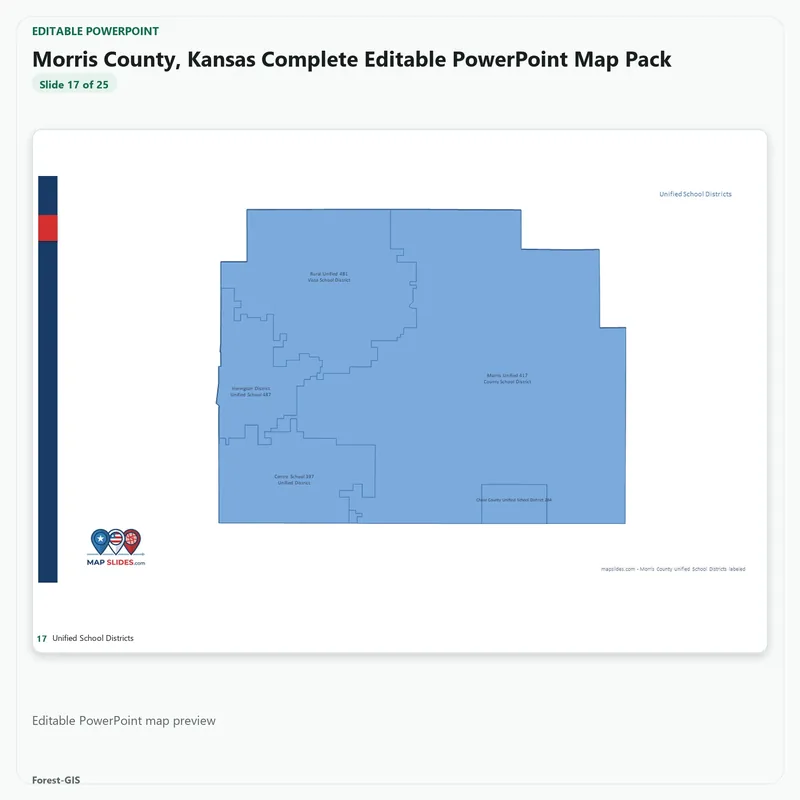 Morris County, Kansas Editable Map Pack - Image 5