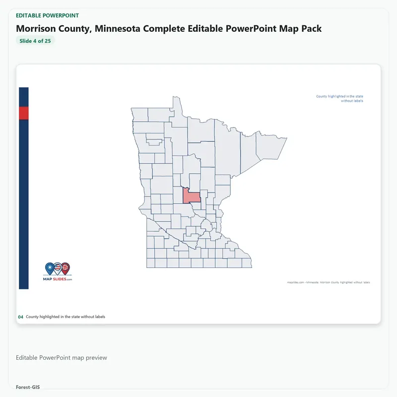 Morrison County, Minnesota Editable Map Pack - Image 4