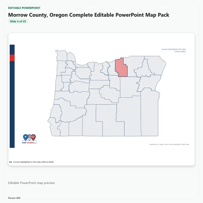 Morrow County, Oregon Editable Map Pack - Image 4