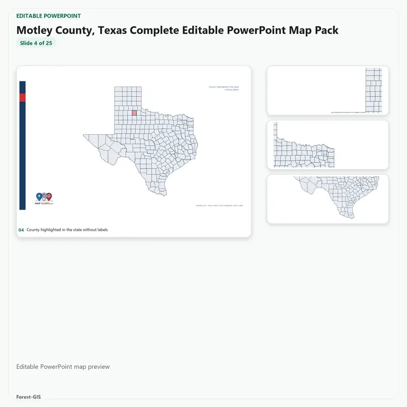 Motley County, Texas Editable Map Pack - Image 4