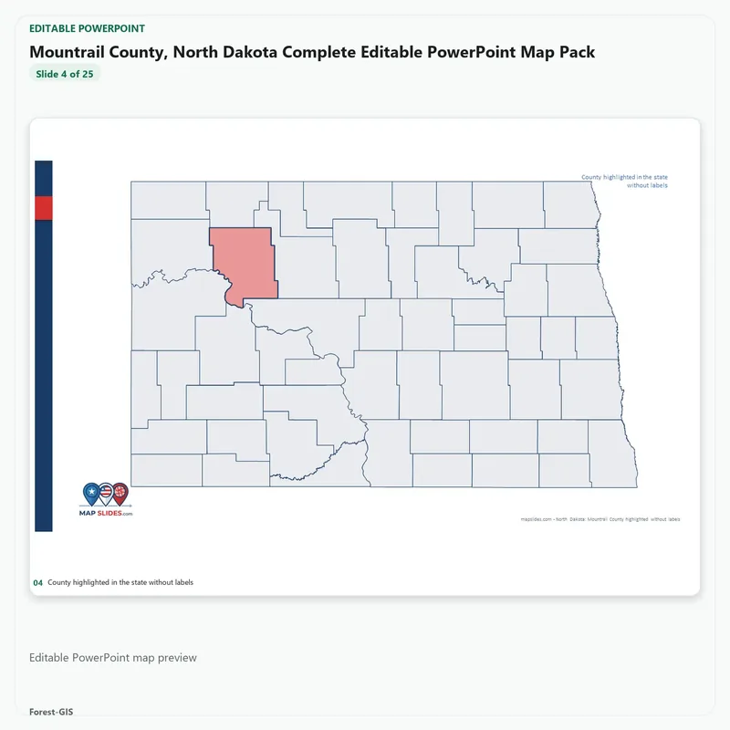 Mountrail County, North Dakota Editable Map Pack - Image 4