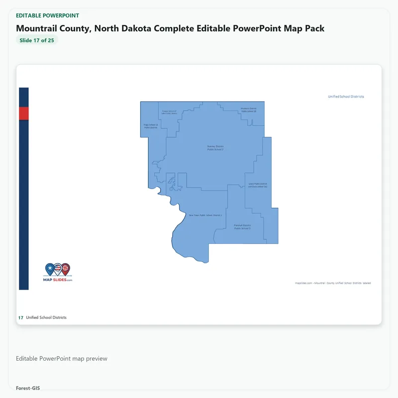 Mountrail County, North Dakota Editable Map Pack - Image 5