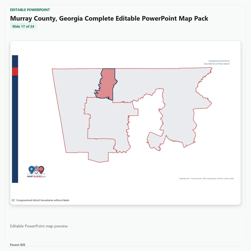 Murray County, Georgia Editable Map Pack - Image 5