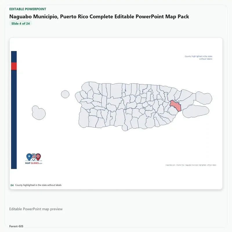 Naguabo Municipio, Puerto Rico Editable Map Pack - Image 4