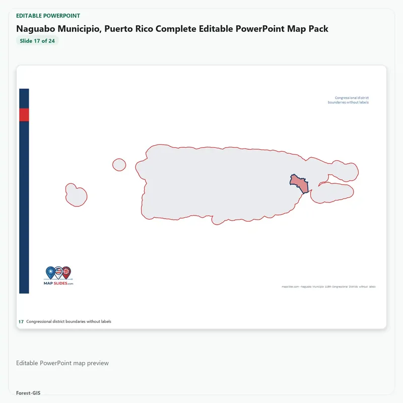 Naguabo Municipio, Puerto Rico Editable Map Pack - Image 5
