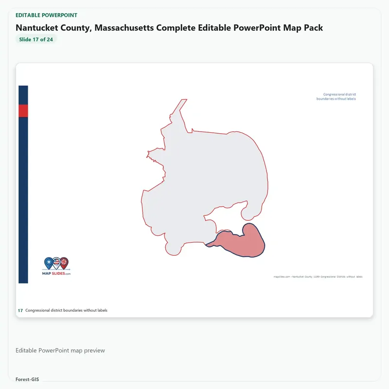 Nantucket County, Massachusetts Editable Map Pack - Image 5