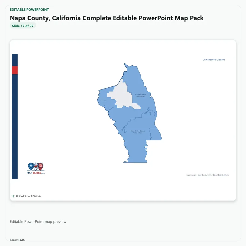 Napa County, California Editable Map Pack - Image 5
