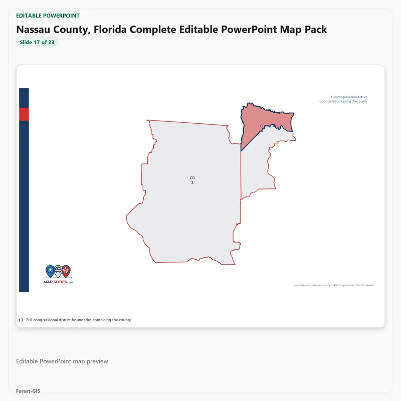 Nassau County, Florida Editable Map Pack - Image 5