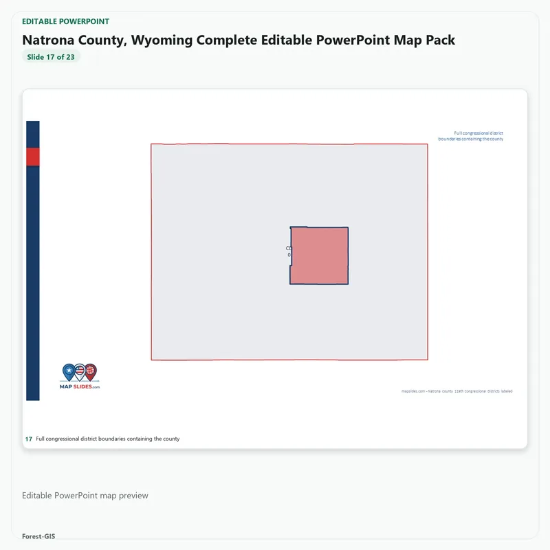 Natrona County, Wyoming Editable Map Pack - Image 5