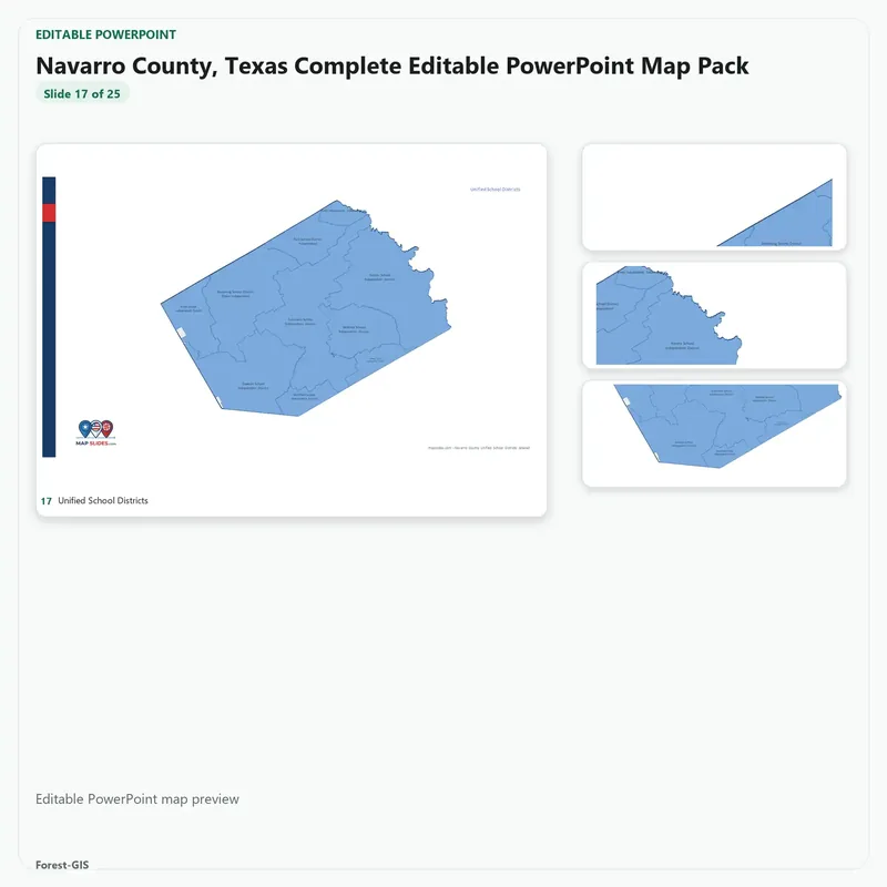 Navarro County, Texas Editable Map Pack - Image 5