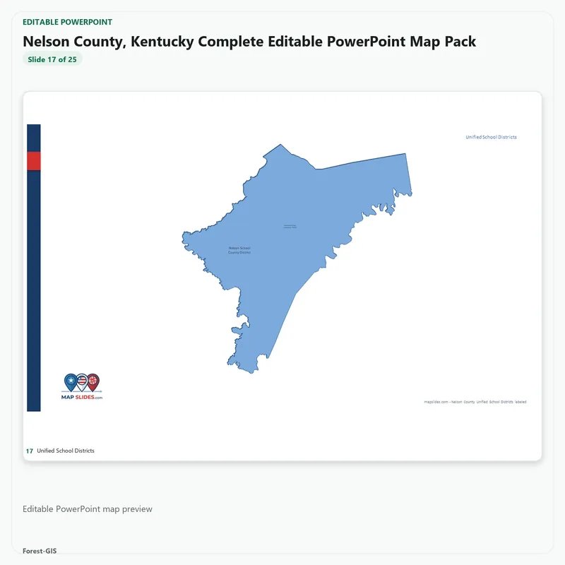 Nelson County, Kentucky Editable Map Pack - Image 5