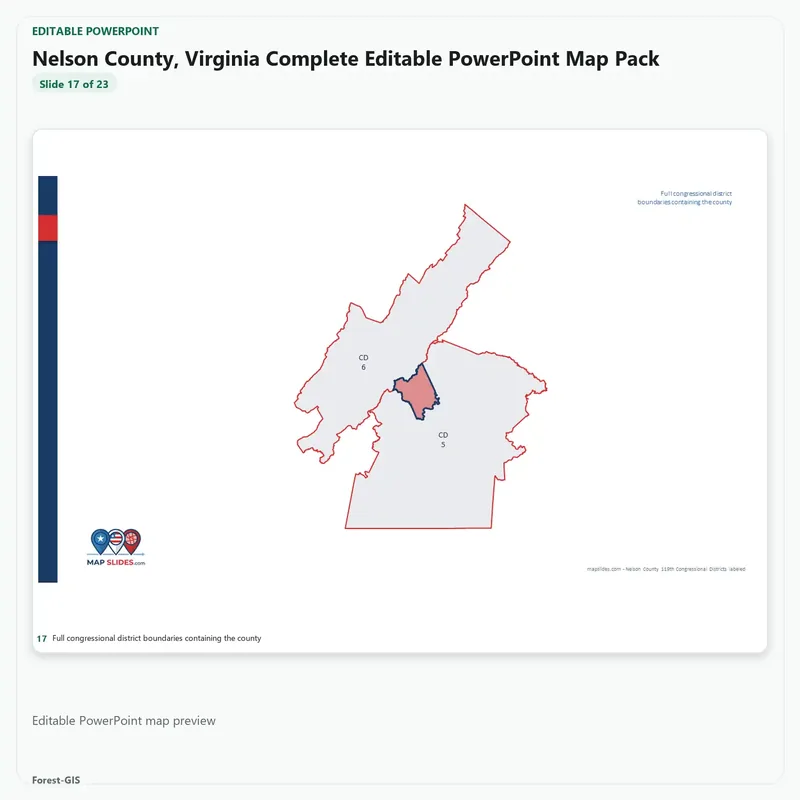 Nelson County, Virginia Editable Map Pack - Image 5