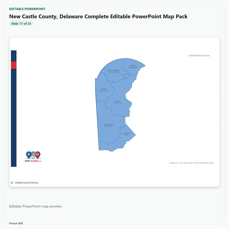 New Castle County, Delaware Editable Map Pack - Image 5