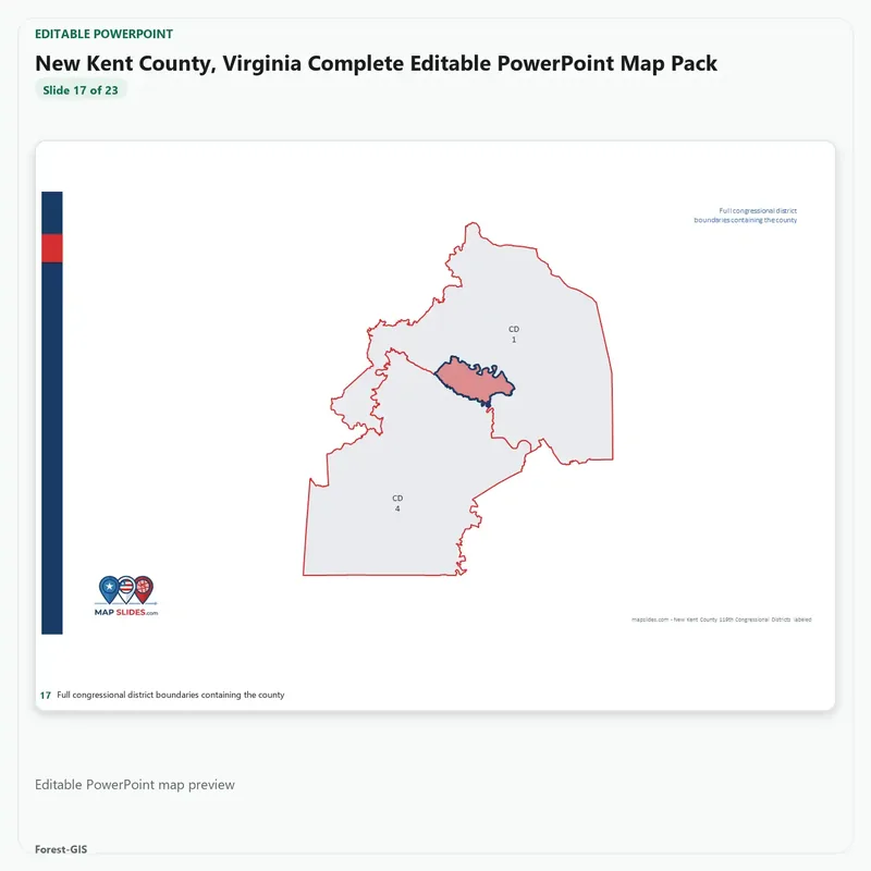 New Kent County, Virginia Editable Map Pack - Image 5
