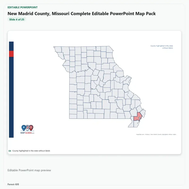 New Madrid County, Missouri Editable Map Pack - Image 4