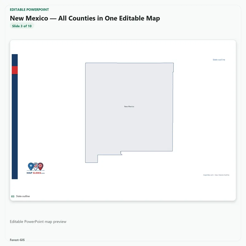 New Mexico — All Counties in One Editable Map - Image 2