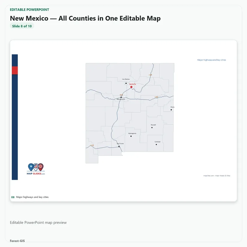 New Mexico — All Counties in One Editable Map - Image 3