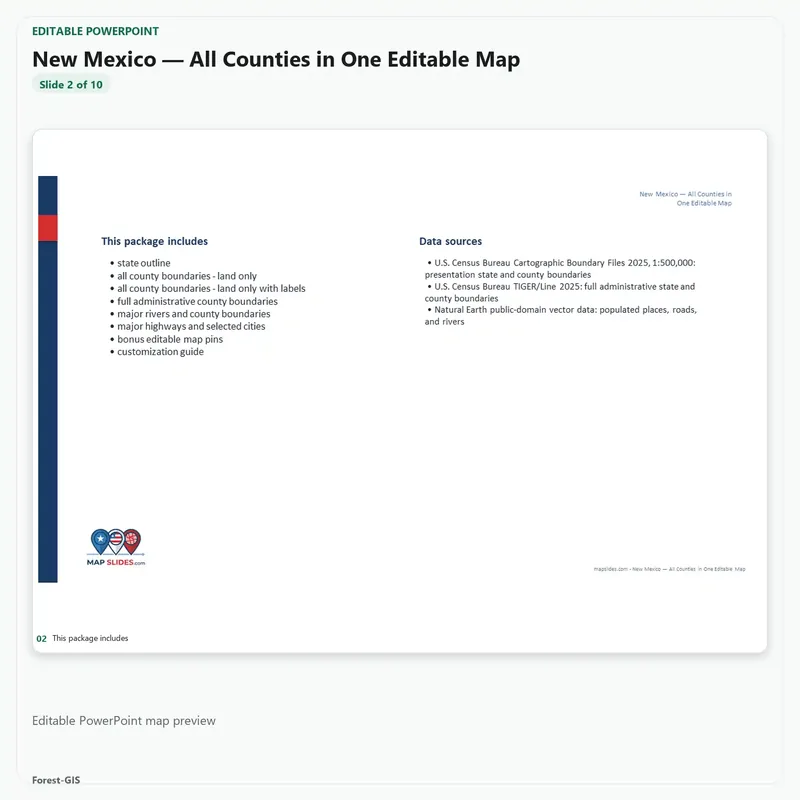 New Mexico — All Counties in One Editable Map - Image 4