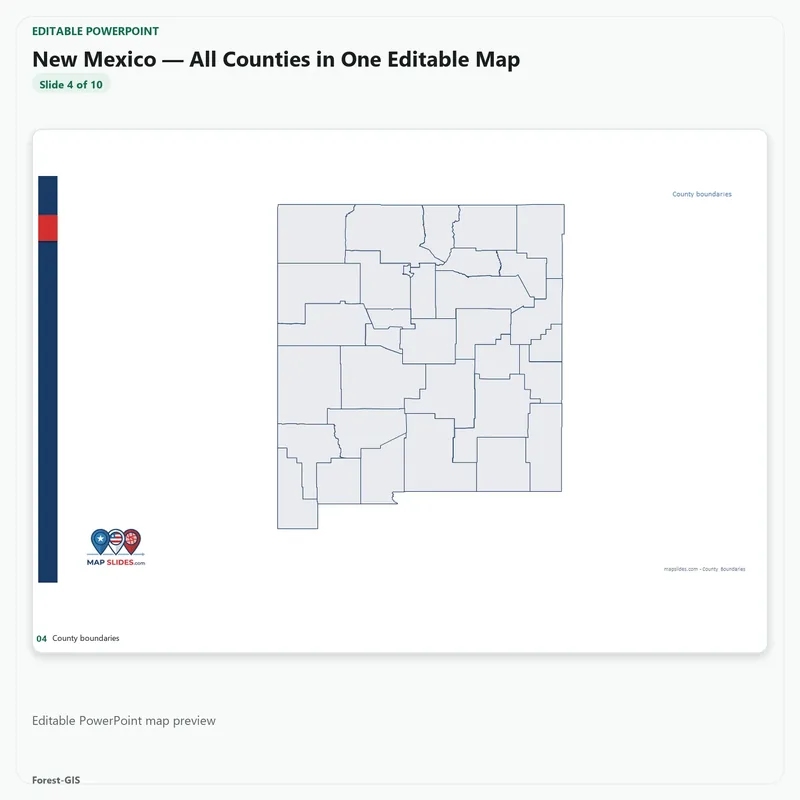 New Mexico — All Counties in One Editable Map - Image 5