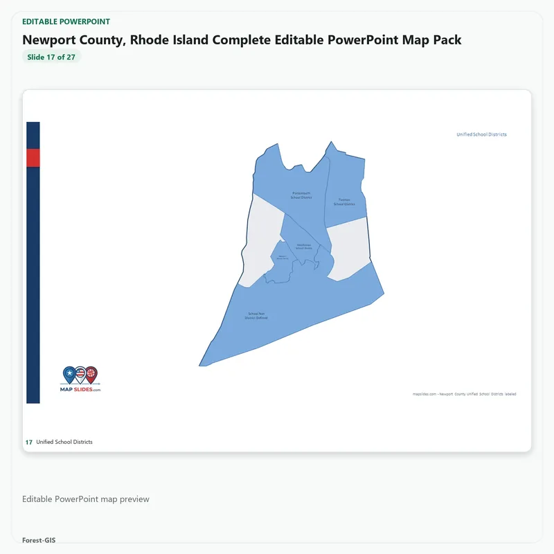 Newport County, Rhode Island Editable Map Pack - Image 5