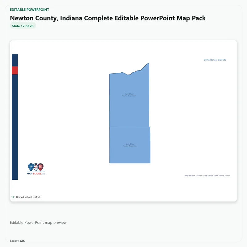 Newton County, Indiana Editable Map Pack - Image 5
